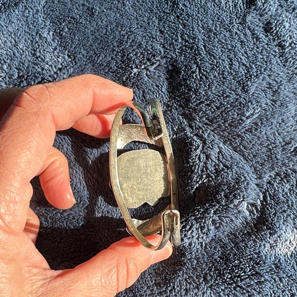 vintage Silver and Turquoise native Bracelet - Picture 4 of 15